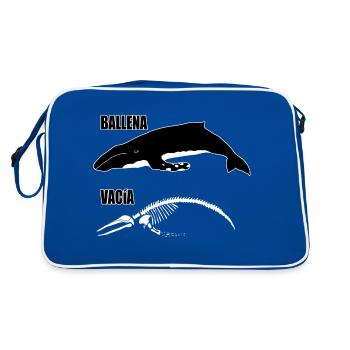 leerer Wal - Retro Tasche - Blau/Weiß - Hinten