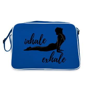Yoga - Inhale - Exhale - Retro Bag - blue/white - Back