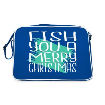 Présentez des tournois de pêche en cadeau mignons de mer - Sac Retro - bleu/blanc - Dos