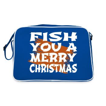 achigan pêche queue de fée présent idée humour animal - Sac Retro - bleu/blanc - Dos