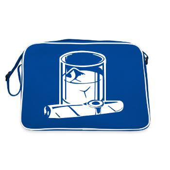 cigare2 - Sac Retro - bleu/blanc - Dos