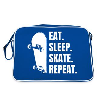 Skateboard skateboard patinage longboard skateur - Sac Retro - bleu/blanc - Dos