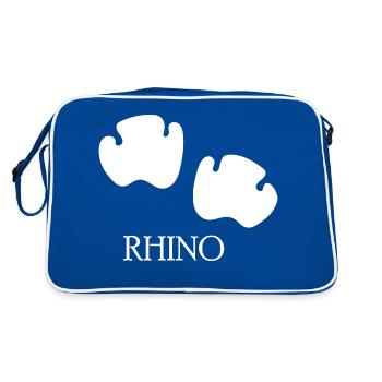 DOG CAT PET RHINO PAW - Retro Bag - blue/white - Back