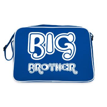 FRÈRE AÎNÉ - Sac Retro - bleu/blanc - Dos