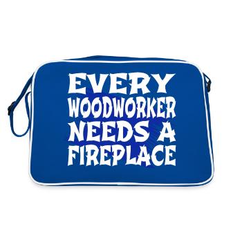 Jokes Carpenter Work Tshirts Funny Happy Hobbyists - Retro Bag - blue/white - Back