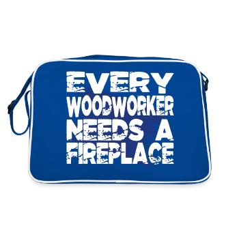 Jackhammer Cool Carpenter Tshirts Lumberman - Retro Bag - blue/white - Back