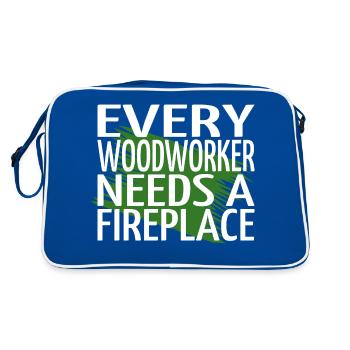 fun cool lumber carpenter hoodies and sweatshirts - Retro Bag - blue/white - Back