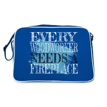 humor birthday gift hobbyists - Retro Tasche - Blau/Weiß - Hinten