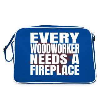 Apprentice Lumber Birthday Gift Arboriculturist - Retro Bag - blue/white - Back