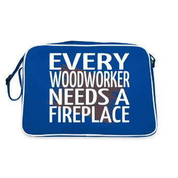 birthday present jackhammer - Retro Bag - blue/white - Back
