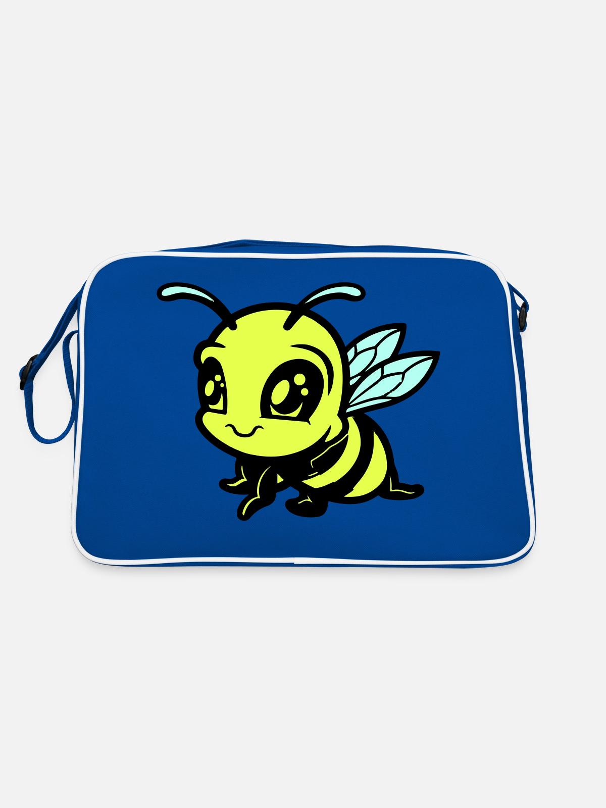 Bee Bumblebee Comic - Retro Bag - blue/white - Back