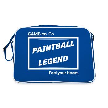 Légende du paintball, jeu sur Co, sentez votre logo de cœur - Sac Retro - bleu/blanc - Dos