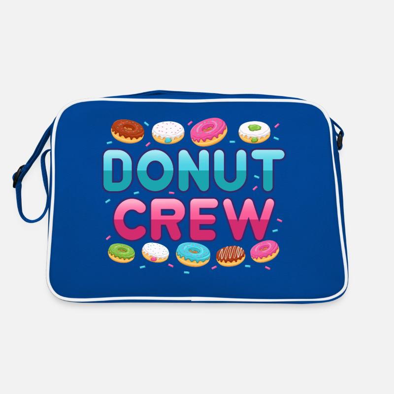Donut Süßigkeit Gebäck Backware Donut Crew Retro Tasche