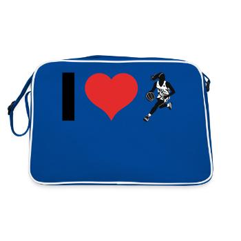 J’aime le basket-ball - Sports Design - Sac Retro - bleu/blanc - Dos