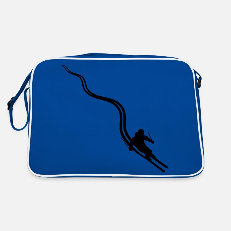 trails line path tracks ski ride down mountain w Retro Bag