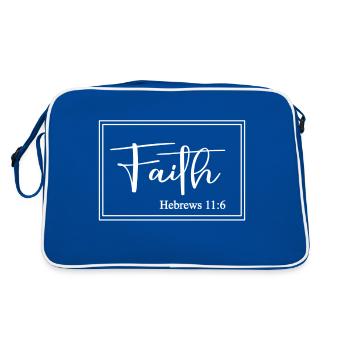 Christian Design Faith Hébreux 11:6 - Sac Retro - bleu/blanc - Dos