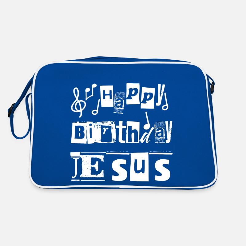Conception chrétienne de Noël Joyeux anniversaire Jésus Sac Retro