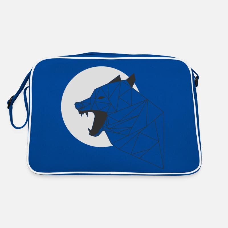 grauer Wolf - Retro Tasche - Blau/Weiß