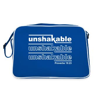 Conception chrétienne Proverbes inébranlables 19 verset 23 - Sac Retro - bleu/blanc - Dos