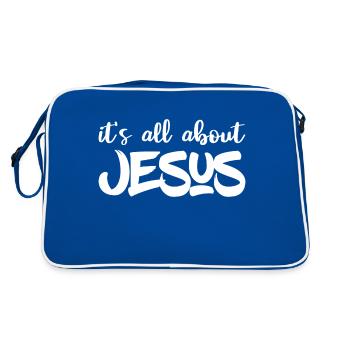 Conception chrétienne Tout tourne autour de Jésus - Sac Retro - bleu/blanc - Dos