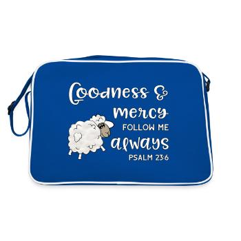 Conception chrétienne Bonté et Miséricorde Psaume 23 - Sac Retro - bleu/blanc - Dos