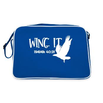 Christian Design Wing It Isaïe 40 verset 31 - Sac Retro - bleu/blanc - Dos