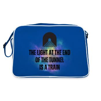 La lumière au bout du tunnel est un train - Sac Retro - bleu/blanc - Dos