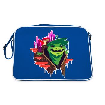 A Beautiful Druid of Spore Circle Design - Retro Bag - blue/white - Back