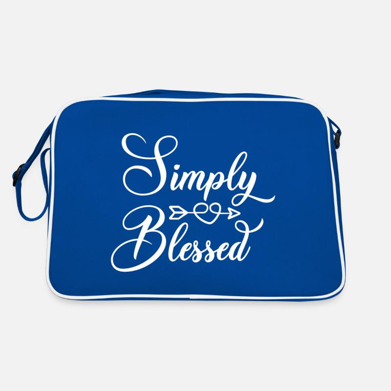 Christliches Design einfach gesegnet Retro Tasche