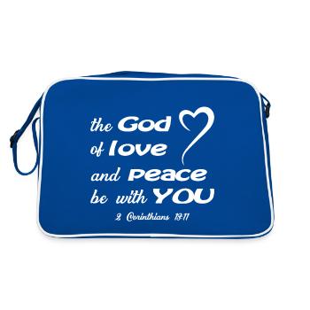 Dessein chrétien Le Dieu de l’Amour et de la Paix soit - Sac Retro - bleu/blanc - Dos
