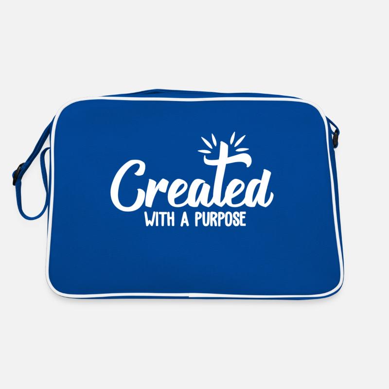 Christian Design Created with a Purpose Retro Bag