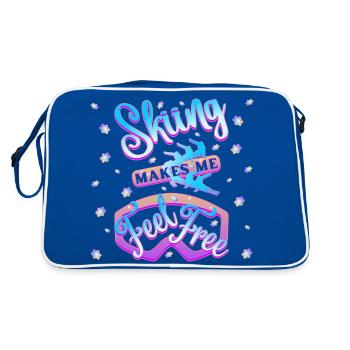 Le ski me rend libre – 1 - Sac Retro - bleu/blanc - Dos