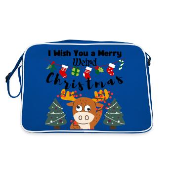 Je vous souhaite un joyeux Noël bizarre (Rennes) - Sac Retro - bleu/blanc - Dos