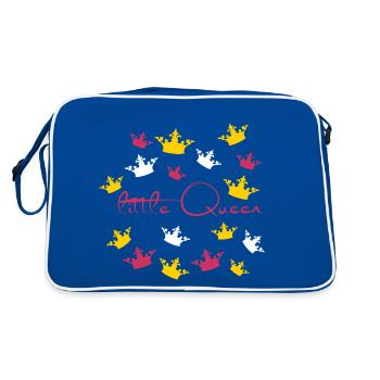 Little Queen - Retro Tasche - Blau/Weiß - Hinten