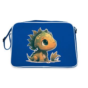 Petit mais courageux bébé Dino - Sac Retro - bleu/blanc - Dos