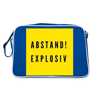 Abstand Explosiv LSBY - Retro Tasche - Blau/Weiß - Hinten