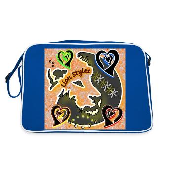 Lion Styles - Boutique WoW - 2023 - Sac Retro - bleu/blanc - Dos
