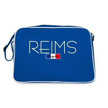 REIMS FRANKREICH URLAUB SOMMER PARTY (w) - Retro Tasche - Blau/Weiß - Hinten