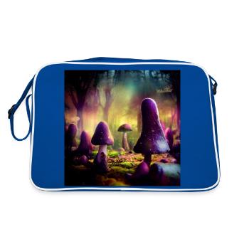 Mushroom forest - Retro Bag - blue/white - Back