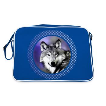 Loup - Sac Retro - bleu/blanc - Dos
