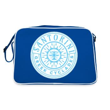 Modèle des Cyclades grecques de Santorin - Sac Retro - bleu/blanc - Dos