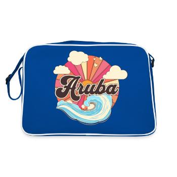 Aruba Caribbean Island Retro années 80 - Sac Retro - bleu/blanc - Dos