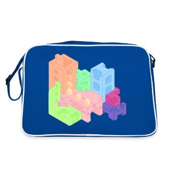 Ville moderne - l’avenir de cette façon - Sac Retro - bleu/blanc - Dos