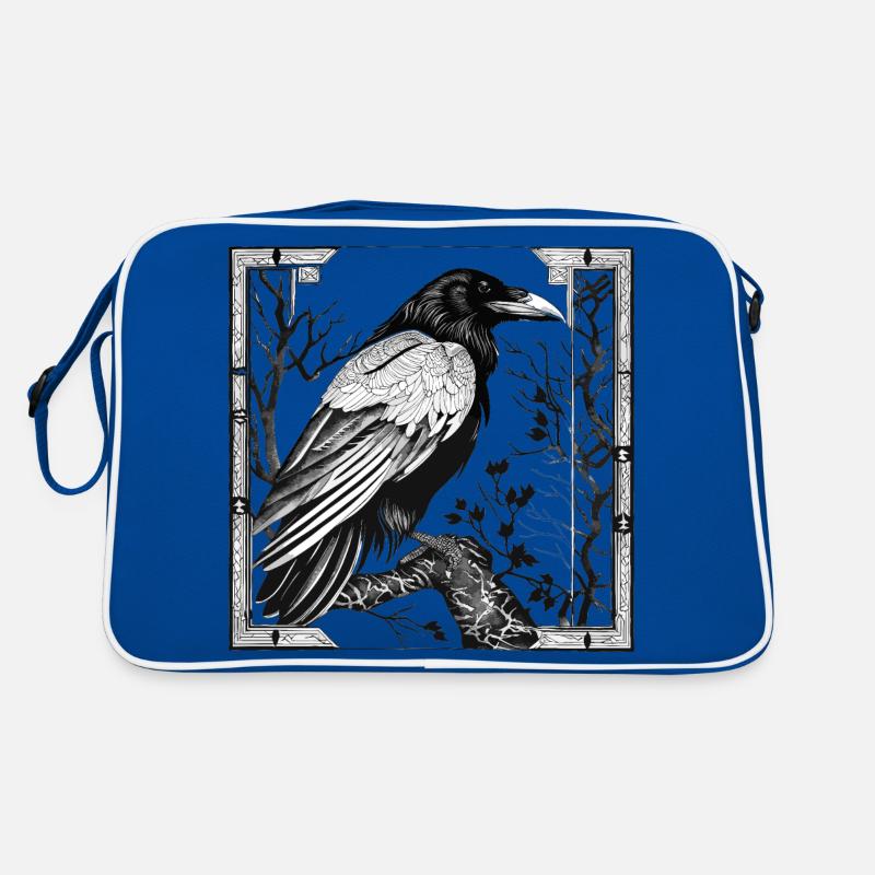 Framed Raven in a Tree Retro Bag
