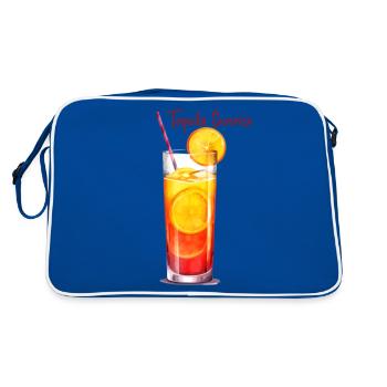 Tequila Sunrise Cocktail Long Drink - Sac Retro - bleu/blanc - Dos