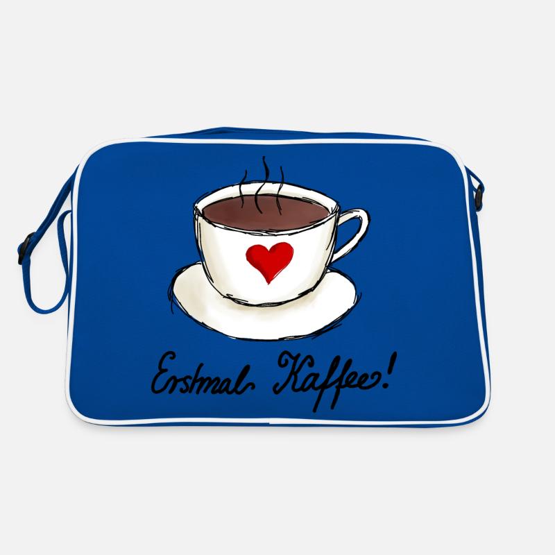 Erstmal Kaffee Ich liebe Kaffee Retro Tasche