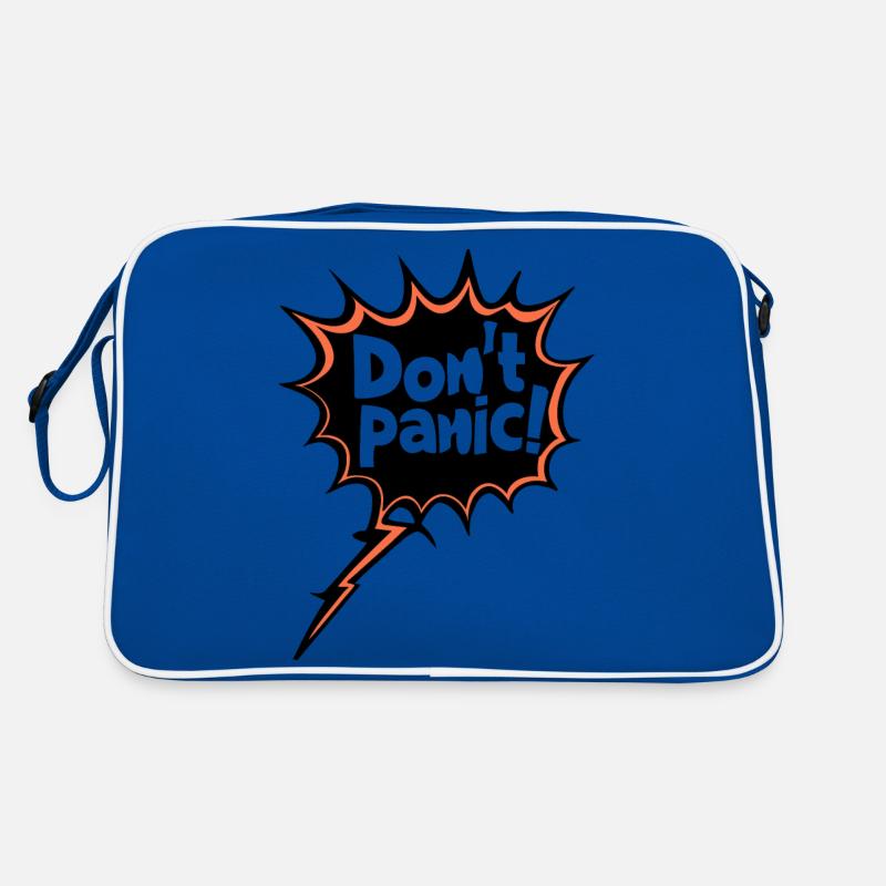 Don't Panic! Lustiger Spruch Zitat Statement Retro Tasche