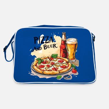 Pizza e Birra Cibo Alcol Detti Divertenti Borsa retrò