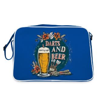 Fléchettes Et Bière Fléchettes Dictons Sports - Sac Retro - bleu/blanc - Dos