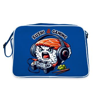 Sushi qui joue aux jeux video - Sac Retro - bleu/blanc - Dos
